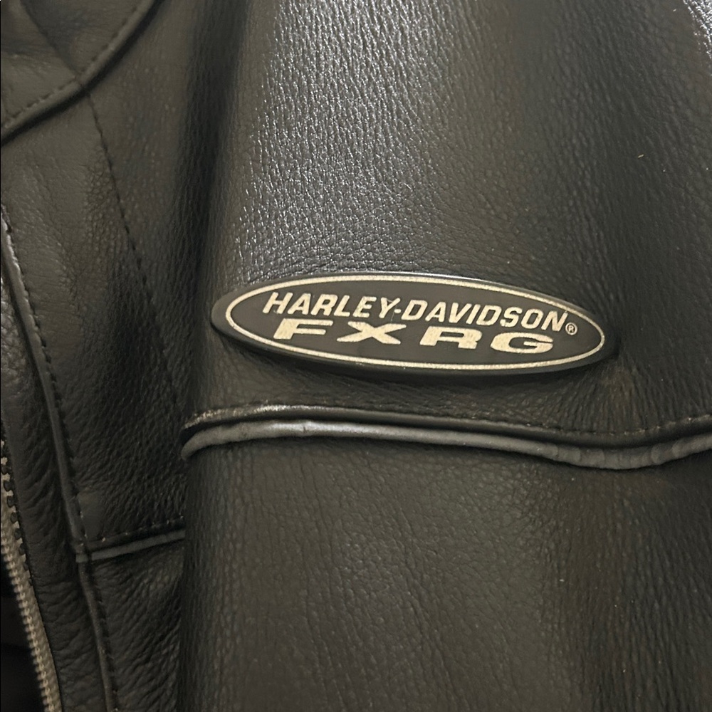 Harley-Davidson Black Leather Bomber Jacket - Picture 4 of 10